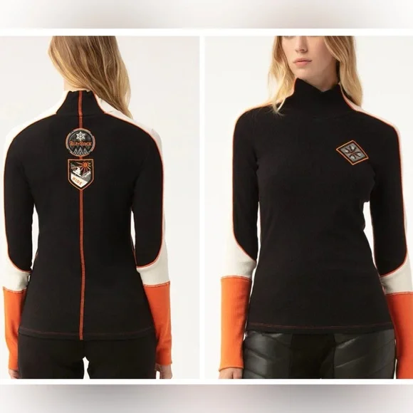 NWT Alp N Rock Teya Mock Neck - Black/Orange, M